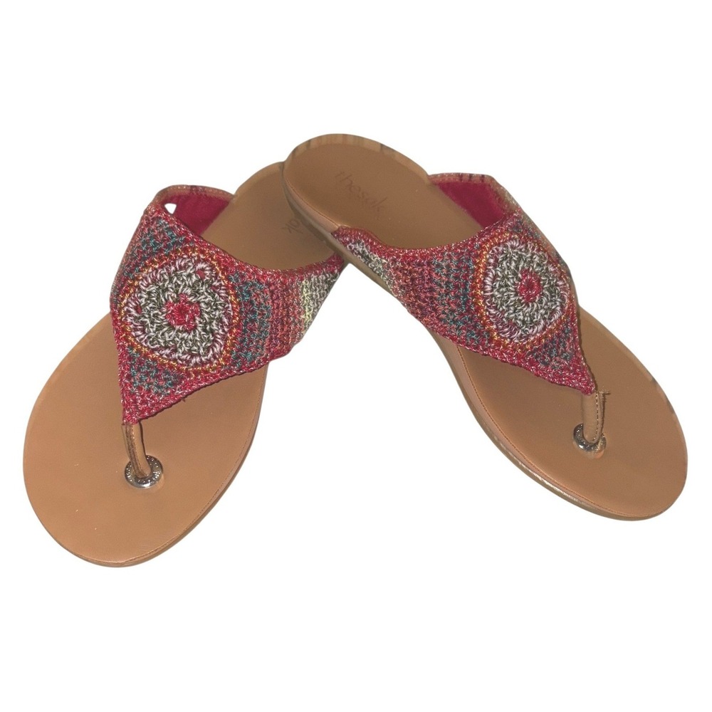 The Sak Shana Crochet‎ Thong Sandals sz 9 Man made - Picture 3 of 5